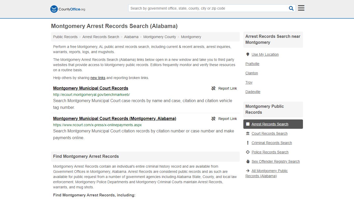 Arrest Records Search - Montgomery, AL (Arrests & Mugshots)